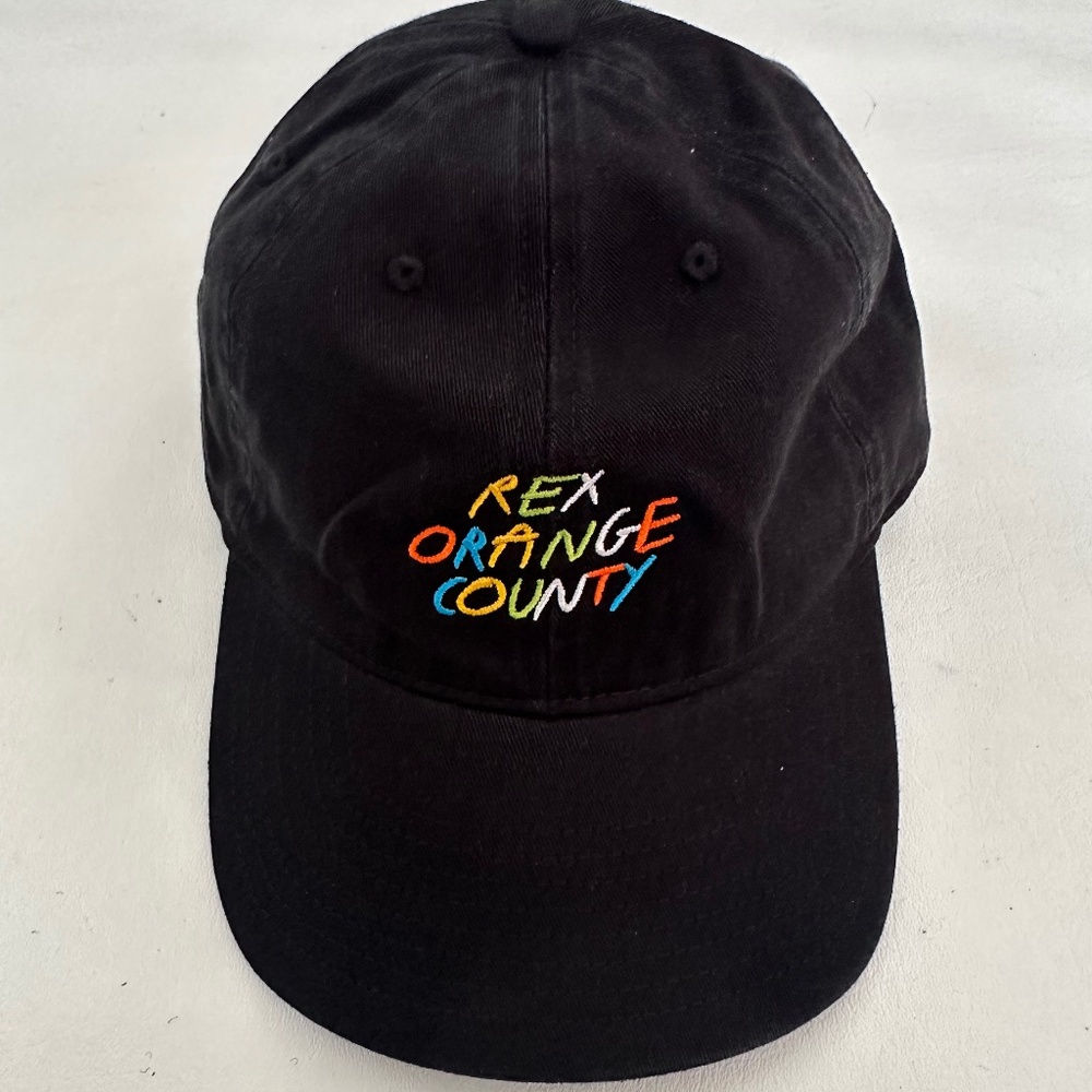 NEW Rex Orange County Logo Black Adjustable Baseball Cap Hat One Size